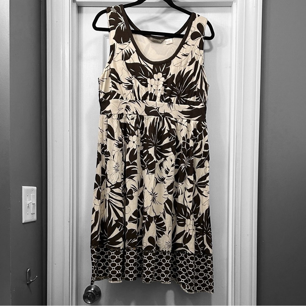 Tommy Bahama Hibiscus Tropical Silk Midi Dress
